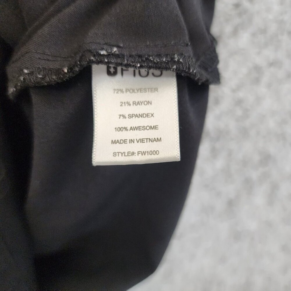 FIGS Scrubs Top Womens XXS Black Technical Stretch Short Sleeve V-Neck Pocket - Picture 5 of 9